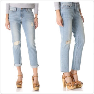 J Brand Aidan Slouchy Boyfriend Jeans, Distressed, Light Wash, size 32, EUC!